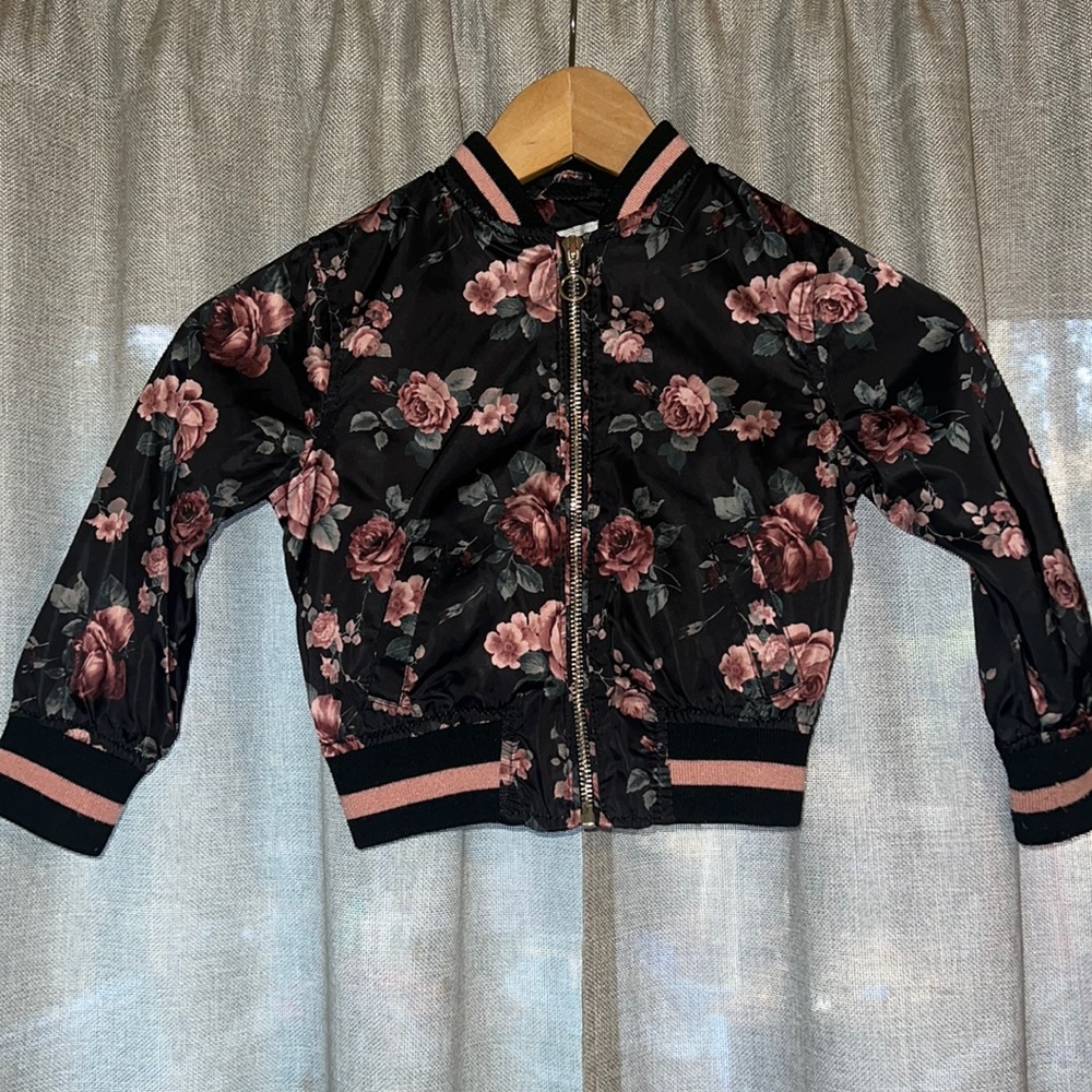 Urban Republic Silky Floral Bomber Jacket 3T